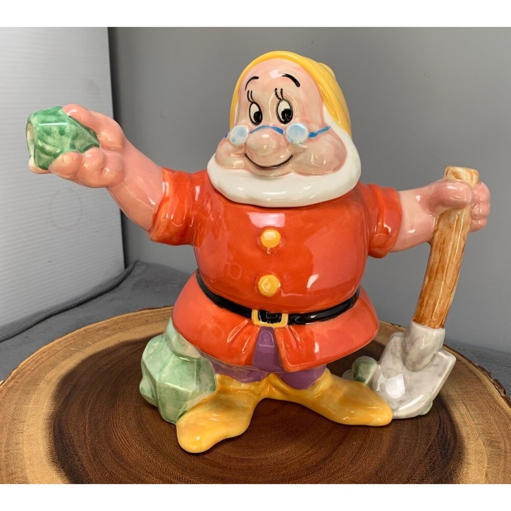 Disney Ceramic Happy Dwarf Figurine from Snow White Pitcher